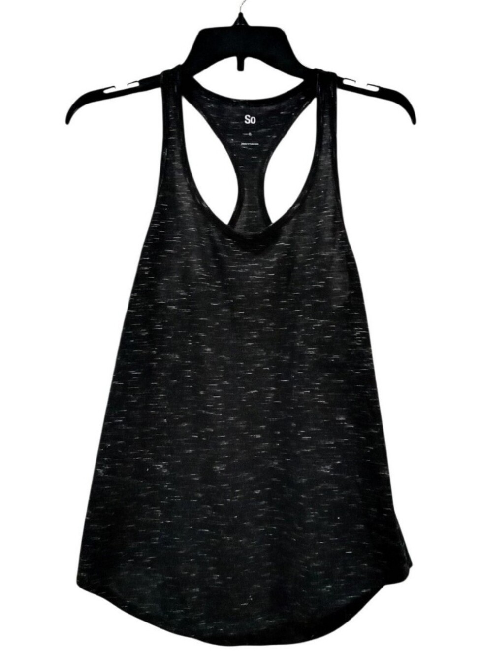 SO Black Wash Racer back Tank Top